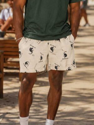 Cotton Drawstring beach shorts